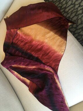 Delicate tie-dye lightweight silk vintage sleeveless jacket/vest handmade